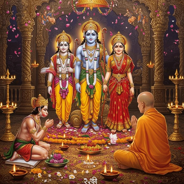 Lord Rama with devotee
